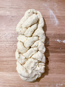 unbaked yeast braid