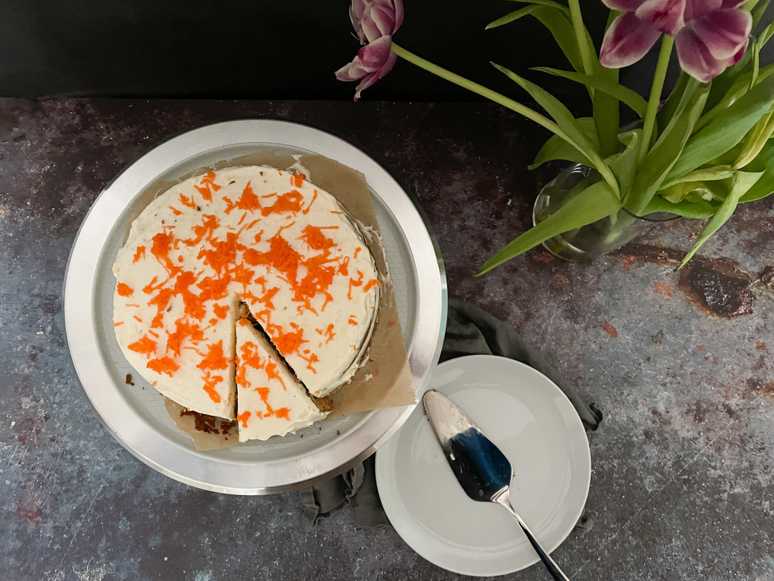 gluten-free carrot cake from above